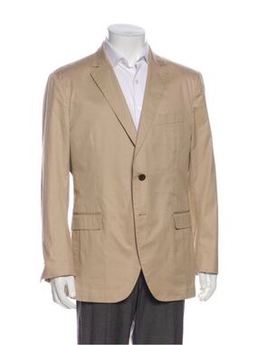 Salvatore Ferragamo Men's Classic Tan Blazer - Single-Breasted, Lightweight